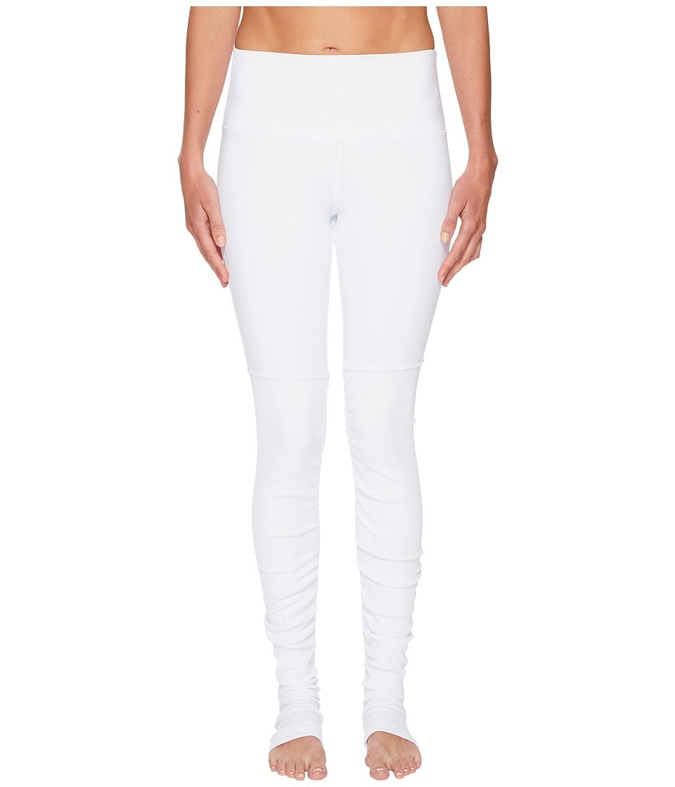 ALO - High Waisted Goddess Leggings (White/White) Women's Casual Pants | Zappos