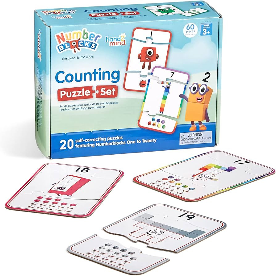 hand2mind Numberblocks Counting Puzzle Set, Number Puzzle, Counting Games for Kids Ages 3-5, Numb... | Amazon (US)