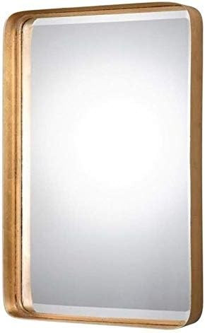 Beaumont Lane Rectangular Antique Gold Metal Frame Wall Mirror | Amazon (US)