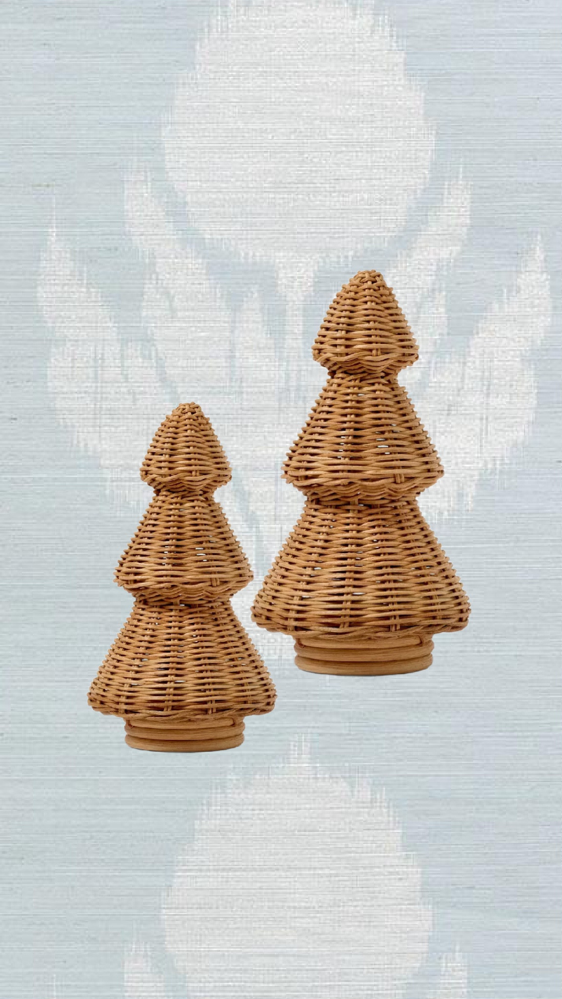 Rattan wicker trees for Christmas! 