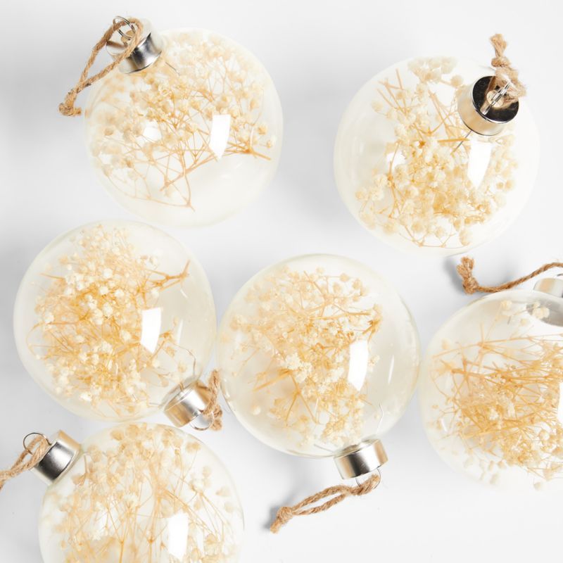 Sweetie Baby's Breath Christmas Tree Ornaments by Leanne Ford, Set of 6 + Reviews | Crate and Bar... | Crate & Barrel