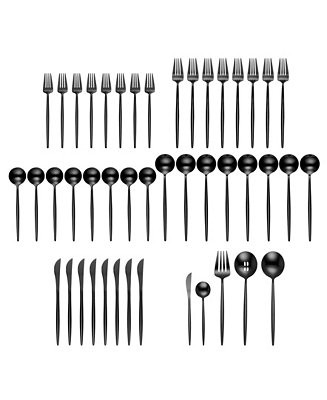 Hampton Forge Skandia Zephyr Black 45 Piece Flatware Set, Service For 8 - Macy's | Macy's