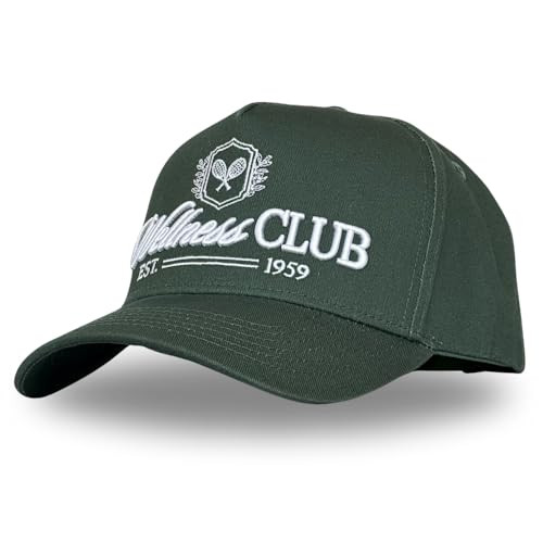 Vintage Sport Trucker Hat | Men & Women | Trendy Pickleball Health Golf Hats Men | American Country Western Cute Cowgirl Caps | Retro Baseball Cotton | Snapback (The Wellness Club | Green) | Amazon (US)