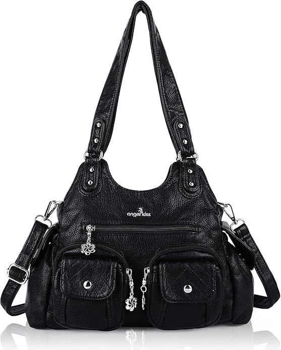 Angel Kiss Handbags for Women Large Hobo Bag Soft PU Leather Shoulder Bag for Women | Amazon (US)