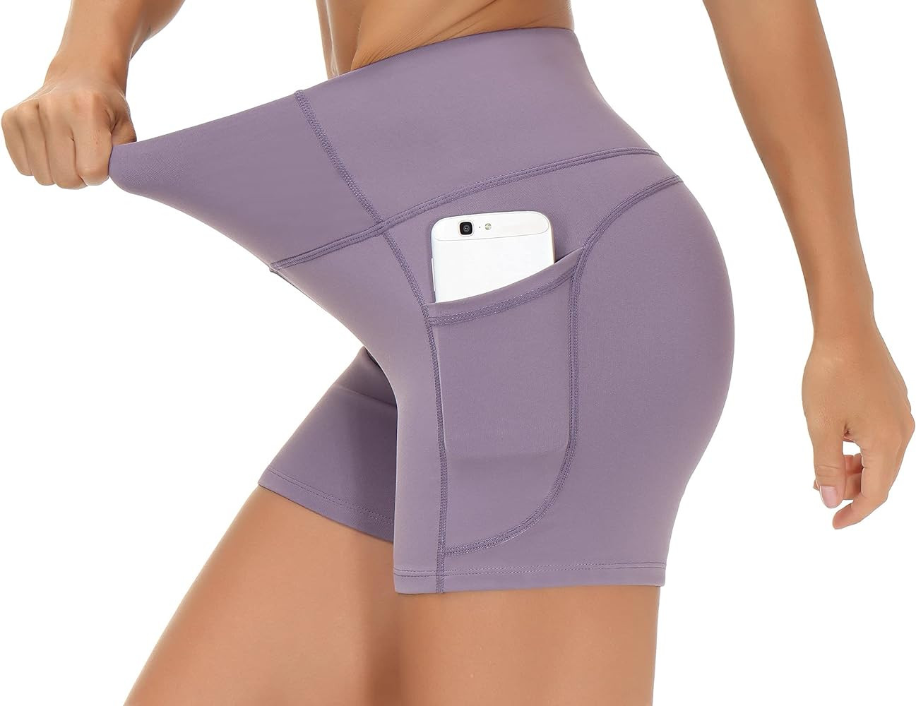 THE GYM PEOPLE High Waist Yoga Shorts for Women's Tummy Control Fitness Athletic Workout Running ... | Amazon (US)