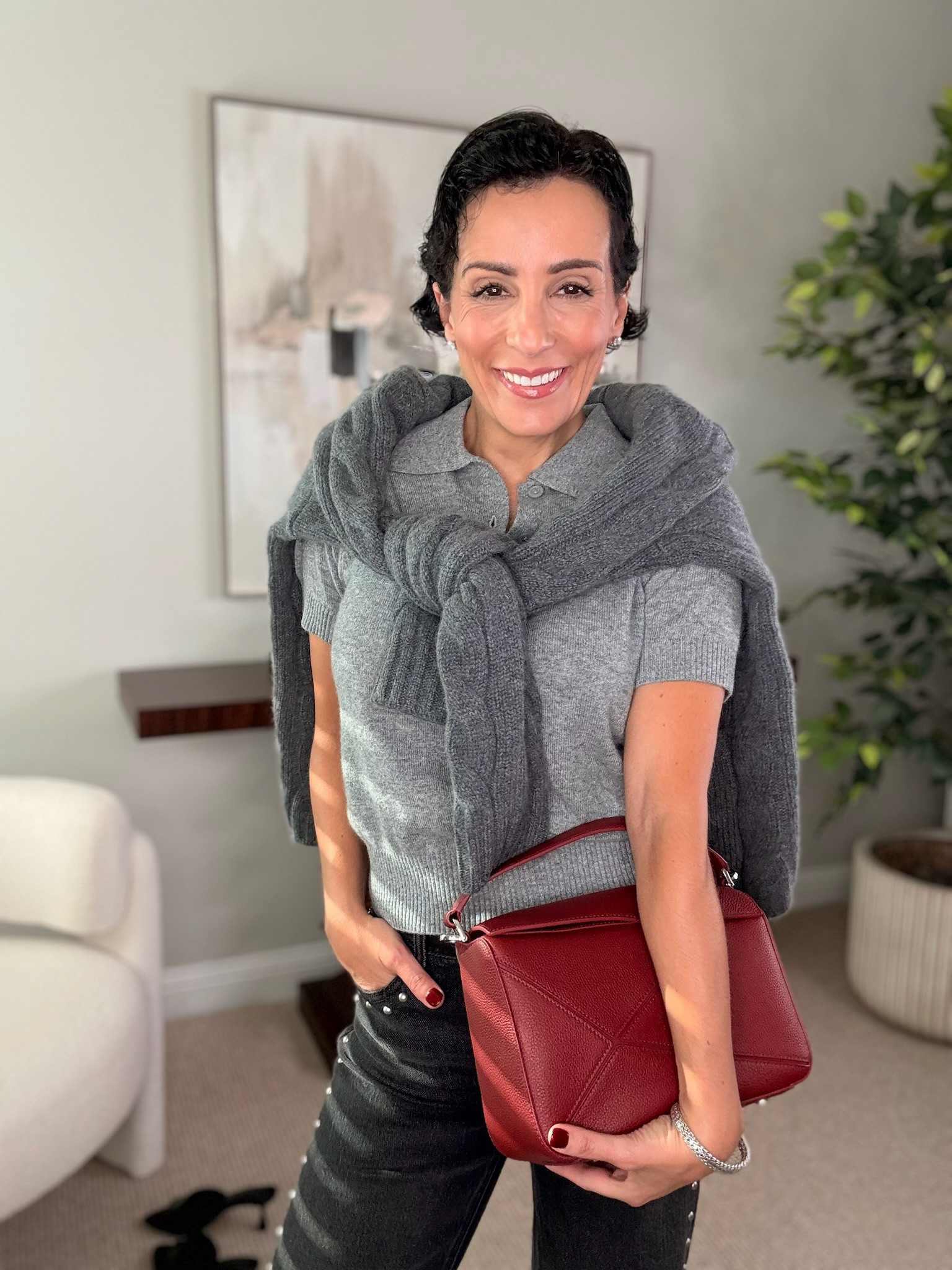 This is the kind of outfit combination I always come back to for fall. A soft gray sweater, classic denim, and a rich burgundy accessory create a timeless look with just enough seasonal color. The little details are what make simple pieces feel elevated.

gray sweater outfit, burgundy accessories, fall outfit ideas, classic fall style, denim outfit, fall layering, timeless wardrobe, women over 50 style, elevated casual style, fall fashion, capsule wardrobe, stylewitheugenia

#LTKootd #LTKSeasonal #LTKOver40