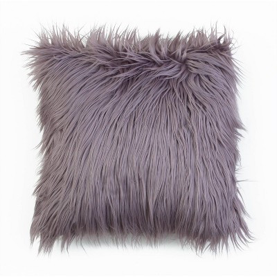 Keller Faux Mongolian Reverse To Micromink Throw Pillow - Décor Therapy | Target