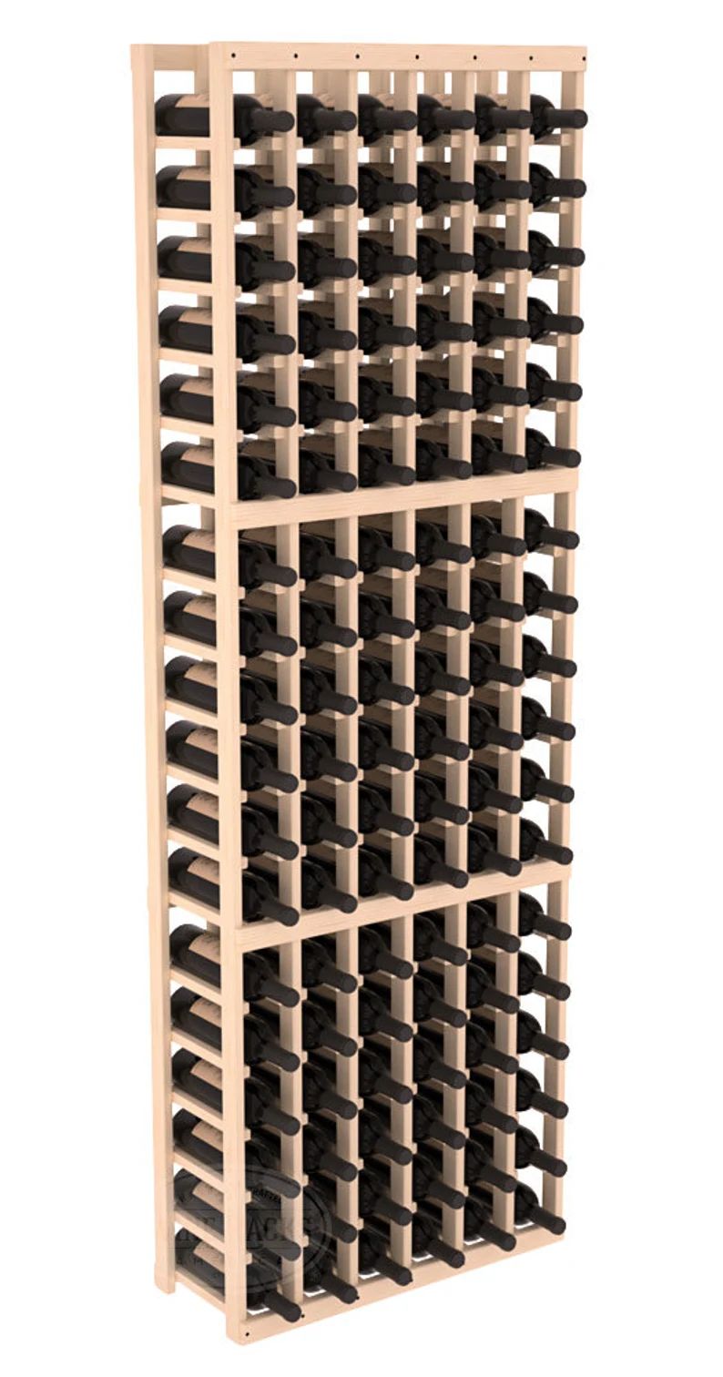 Handmade Wooden 6 Column 108 Bottle Standard Wine Cellar Kit in Ponderosa Pine. | Etsy (US)