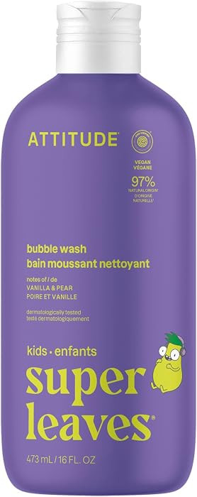Attitude Bubble Wash for Kids, EWG Verified Bubble Bath, Hair Shampoo and Body Soap, Dermatologic... | Amazon (US)
