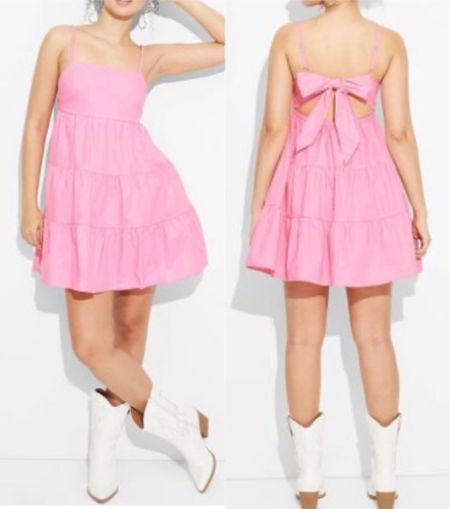 The cutest tie back bow dress at Target! Tiered mini dress at Target!! 