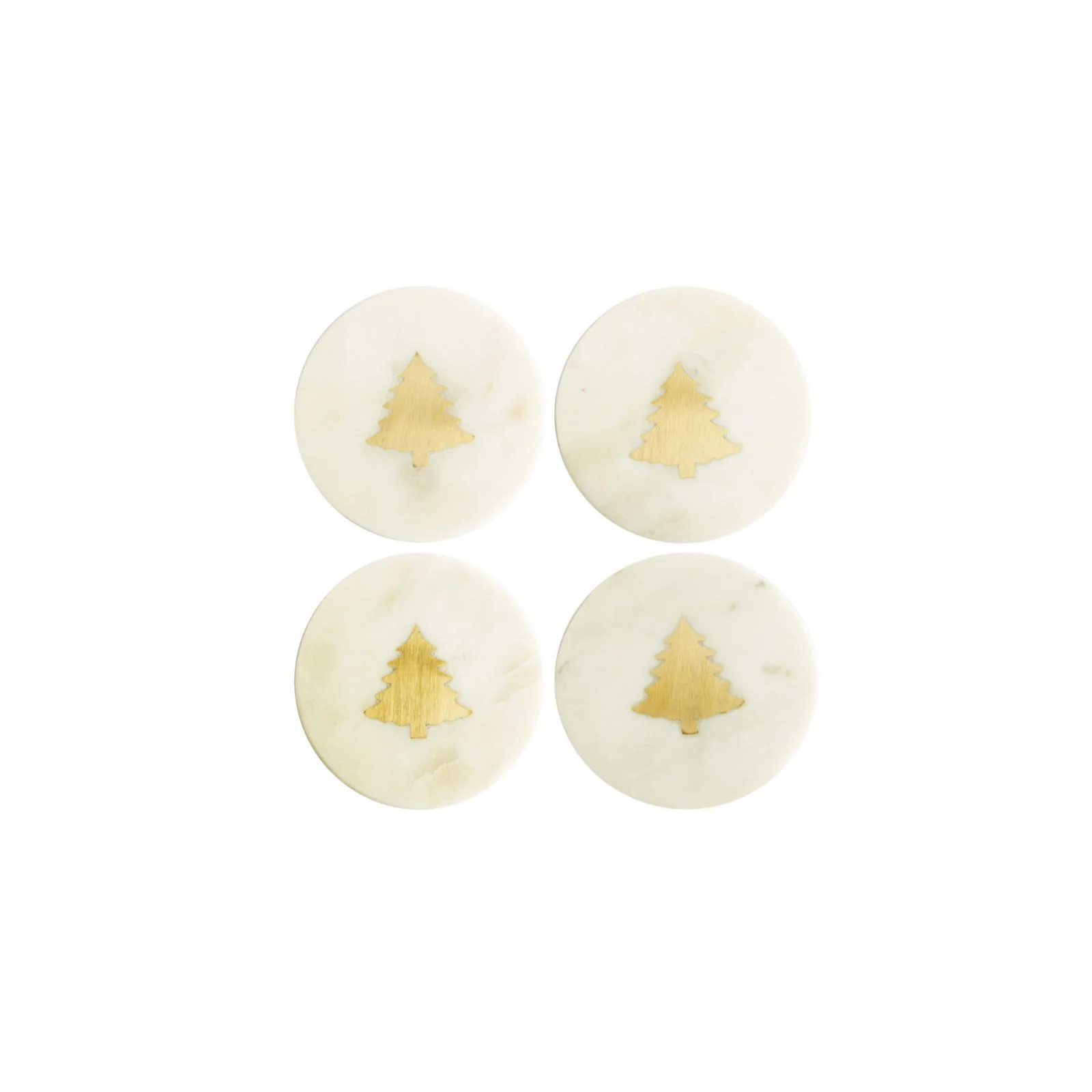 Gold Tree Marble Coaster Set | Brooke & Lou | Brooke and Lou