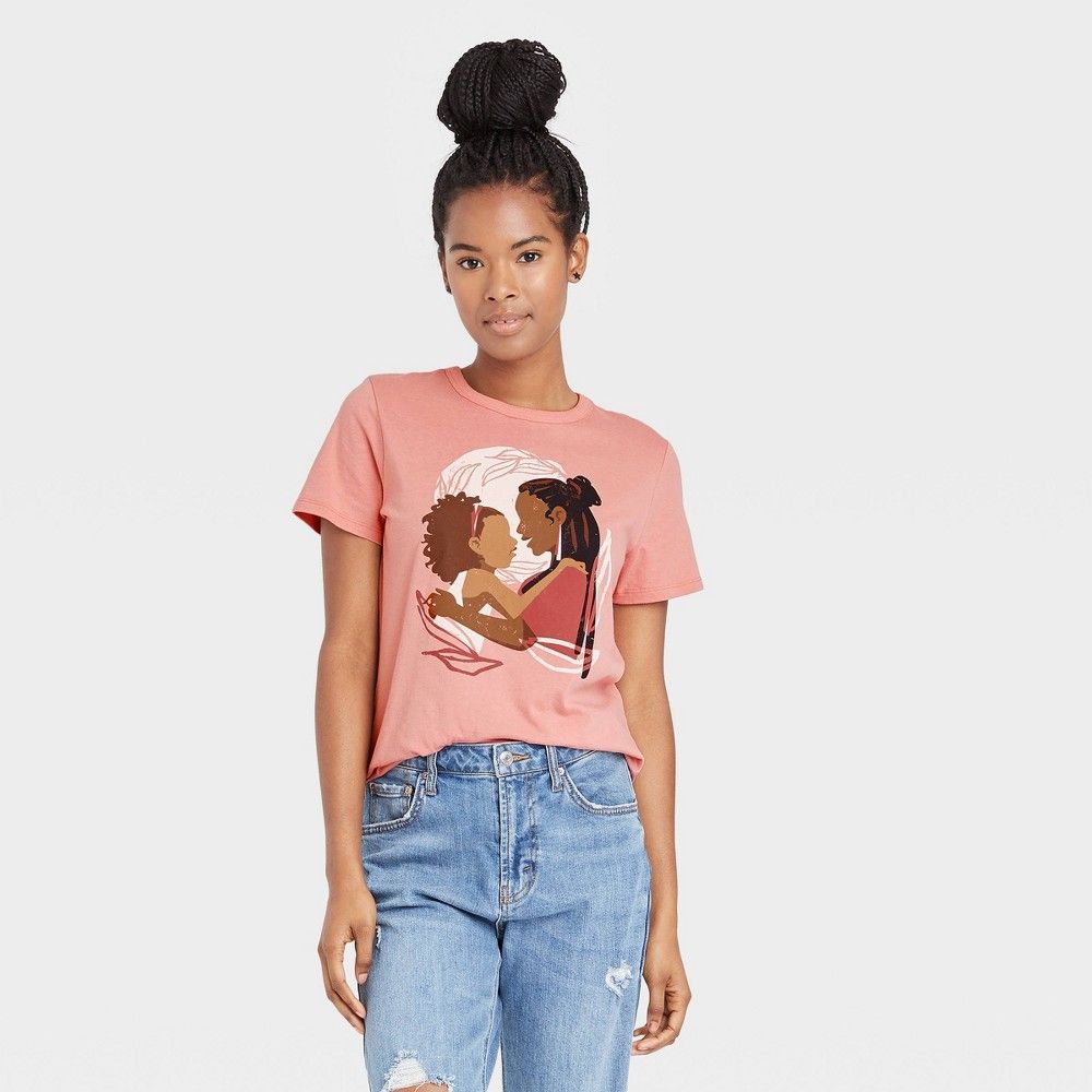 Black History Month Women's Mother/Daughter Short Sleeve Graphic T-Shirt - Pink Rose XL | Target
