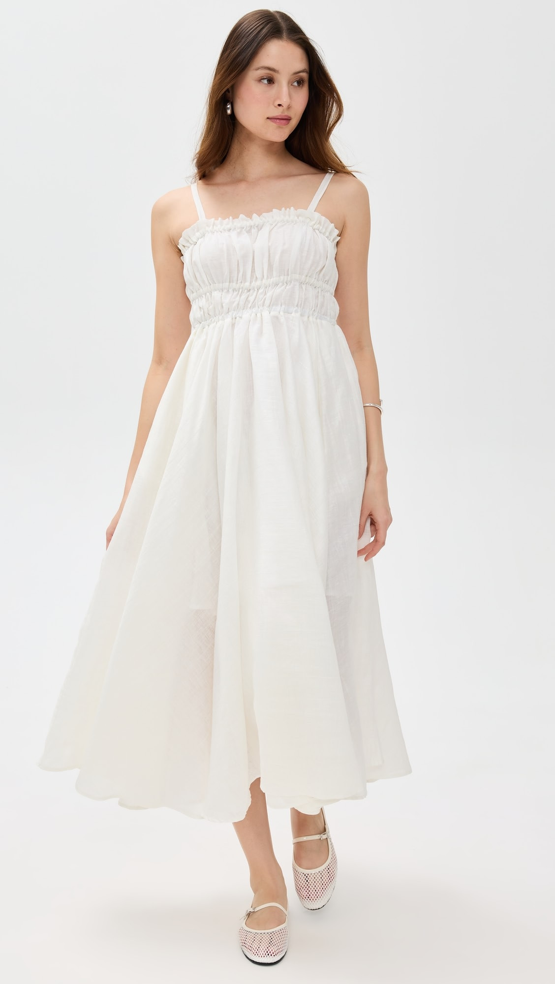 Strap Maxi Dress with Gathers at Bust | Shopbop