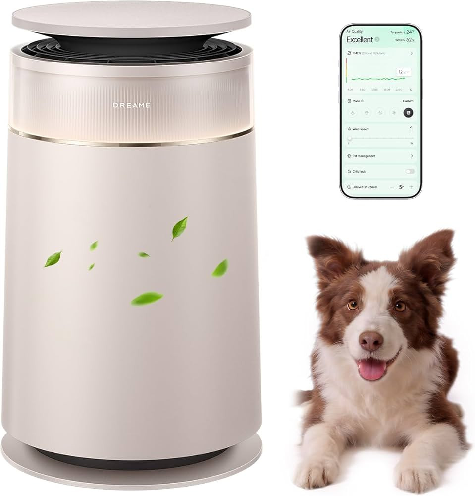 ‌Dreame HEPA Air Purifier with Self-Cleaning Pet Hair, Suck Up Floating Cat Dog Hair Dander for... | Amazon (US)