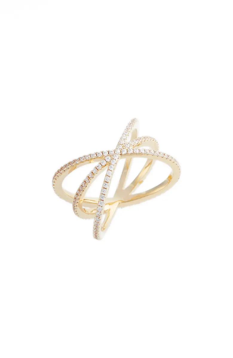 Pavé Crisscross Ring | Nordstrom