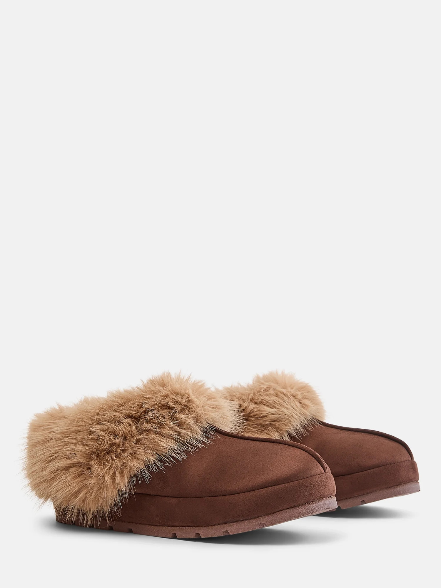 Joyspun Women's Faux Fur Slipper Booties | Walmart (US)