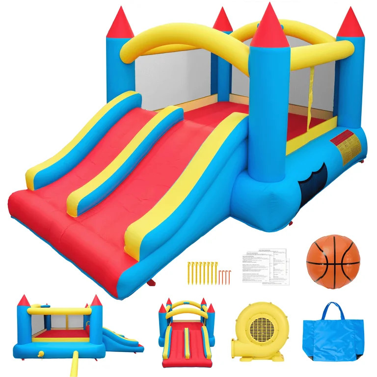 Entil Inflatable Bounce House with Dual Slides & Blower, 13.4x9x6FT, Outdoor/Indoor for Kids Gift... | Walmart (US)