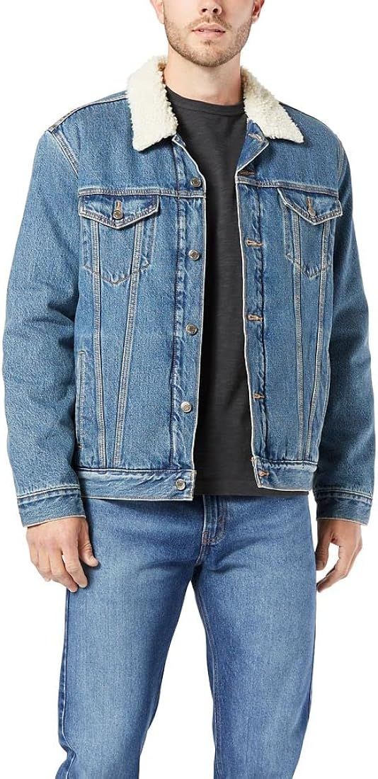 Signature by Levi Strauss & Co. Gold Label Men's Signature Sherpa Lined Trucker Jacket | Amazon (US)