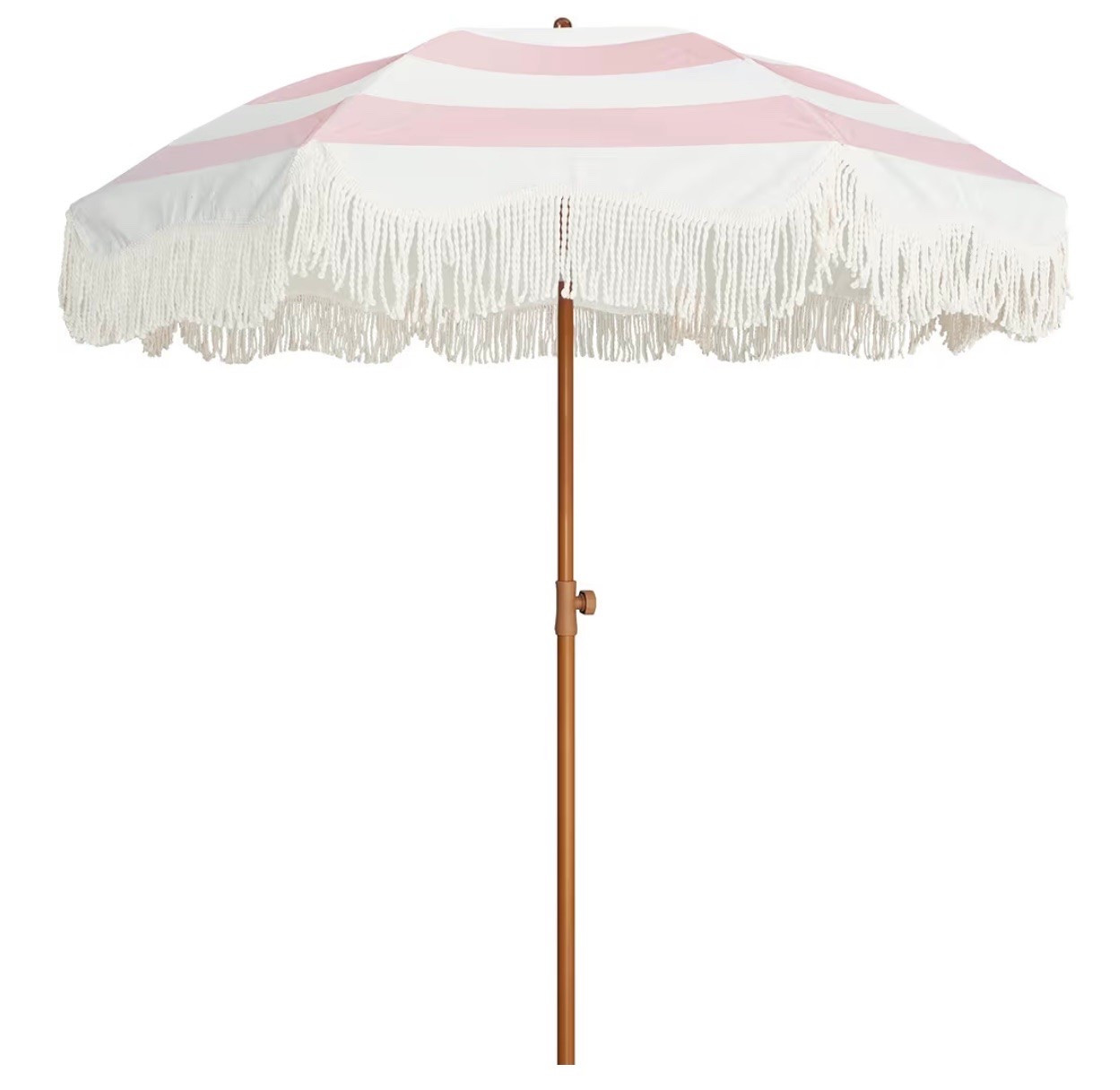 Pink and white striped umbrella with fringe. Ultimate Cabana vibes.

#LTKSwim #LTKHome #LTKSaleAlert