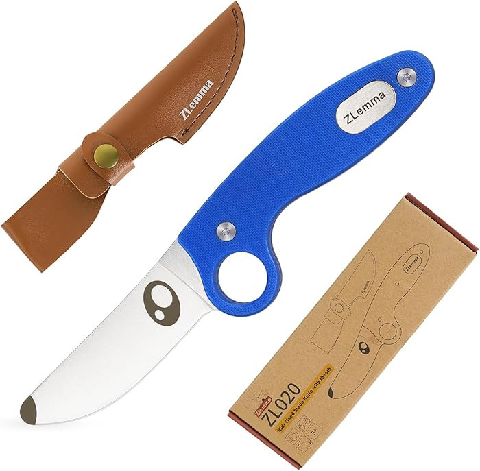 Kids Knife Boy Scout Knife with Educational Ring & Sheath & Rounded Tip - Whittling Knife Blue G1... | Amazon (US)