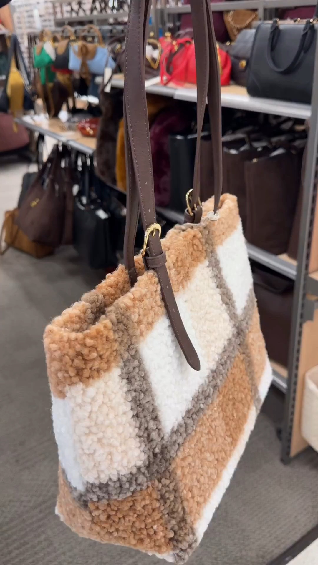 Target has some really good new bags for fall! 🤎🍂 I spotted this cozy shearling tote in store and love the neutral colors and texture. Such a cute find!

Target finds, Target handbags, shearling tote bag, faux fur bag, fall handbags, cozy fall accessories, neutral tote, affordable fall fashion, Target fall fashion, trending bags, themominstyle
