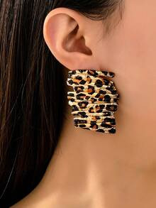 1 Pair Fashionable Geometric Square Stud Earrings, Versatile For Women Party, Gathering, Daily We... | SHEIN