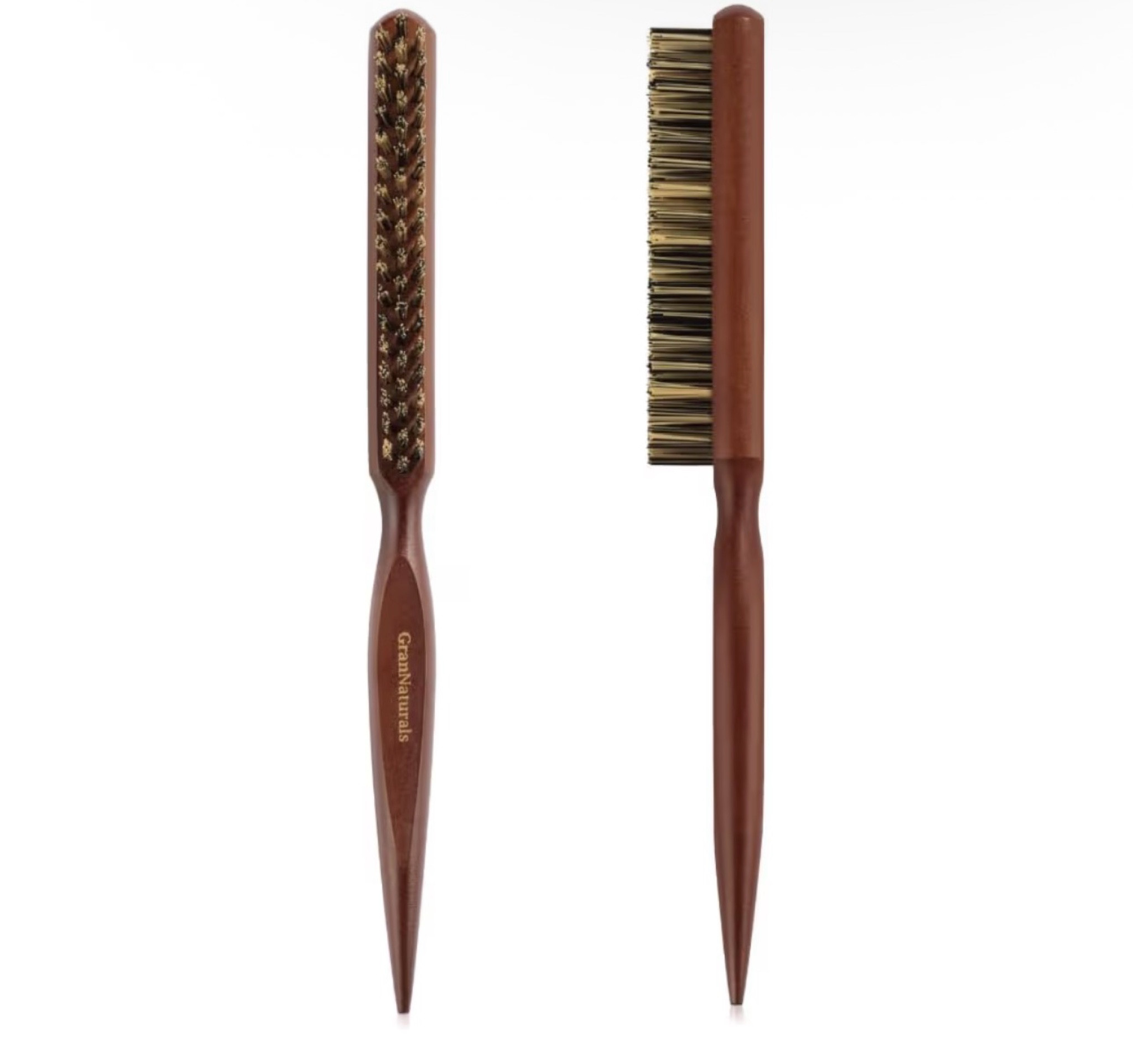 Hard Bristle Teasing Hair Brush for Women - Stiff Slick Back Comb with Rat Tail Pick for Hair Sectioning Used for Edge Control, Backcombing, Smoothing, Styling Fine Hair to Create Volume

#LTKselfcare #LTKdayinmylife #LTKgrwm