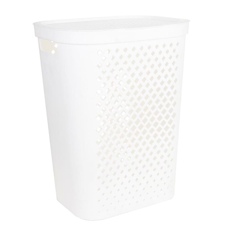 Diamond Pattern Laundry Hamper, 55L | At Home