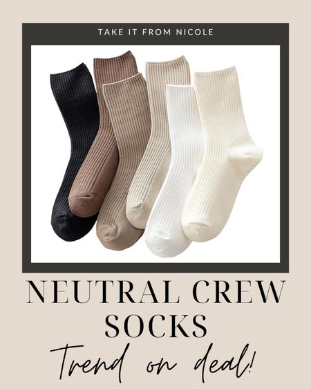 DEAL on neutral crew socks! These are a HUGE trend right now with leggings and also with boots. 

#LTKsalealert #LTKfindsunder50 #LTKstyletip