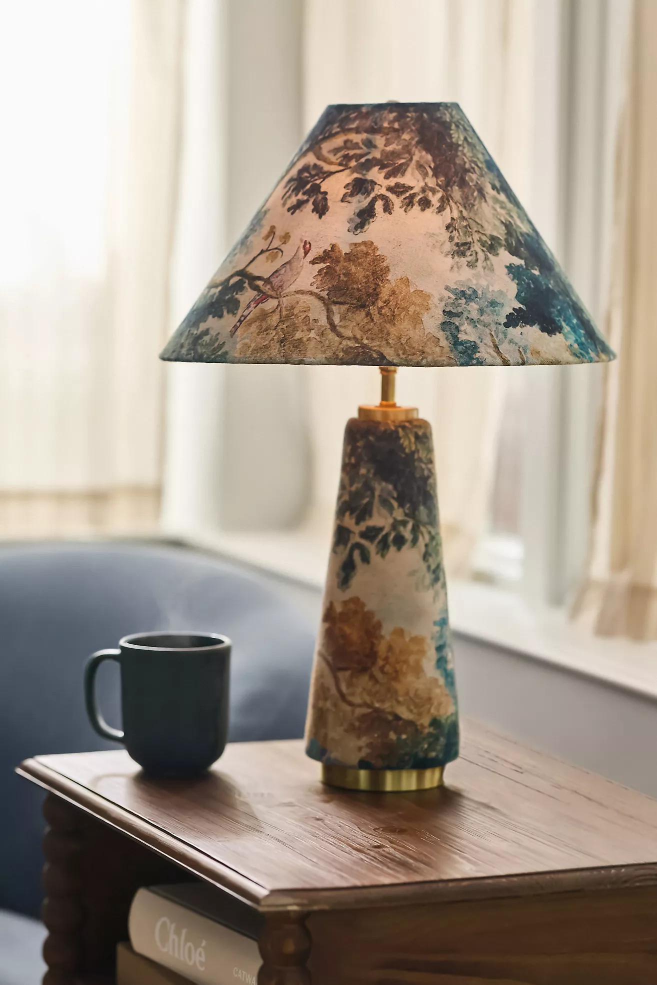 Lulu Printed Fabric Upholstered Empire Table Lamp | Anthropologie (US)