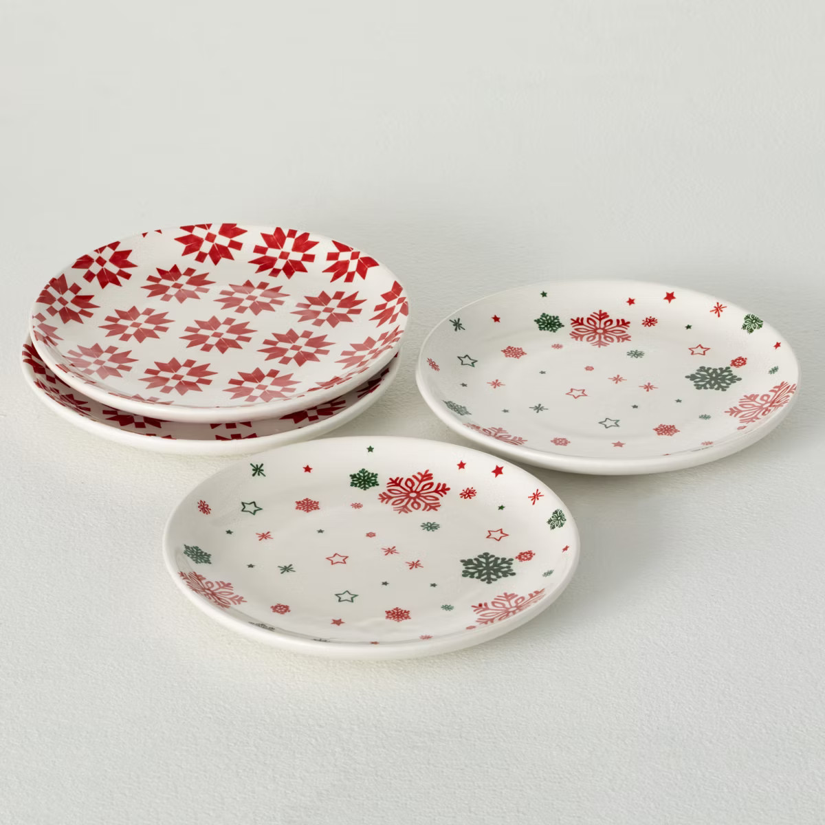 8" Sullivans Quilt-Patterned Snack Plates - Set of 4, Multicolored | Target