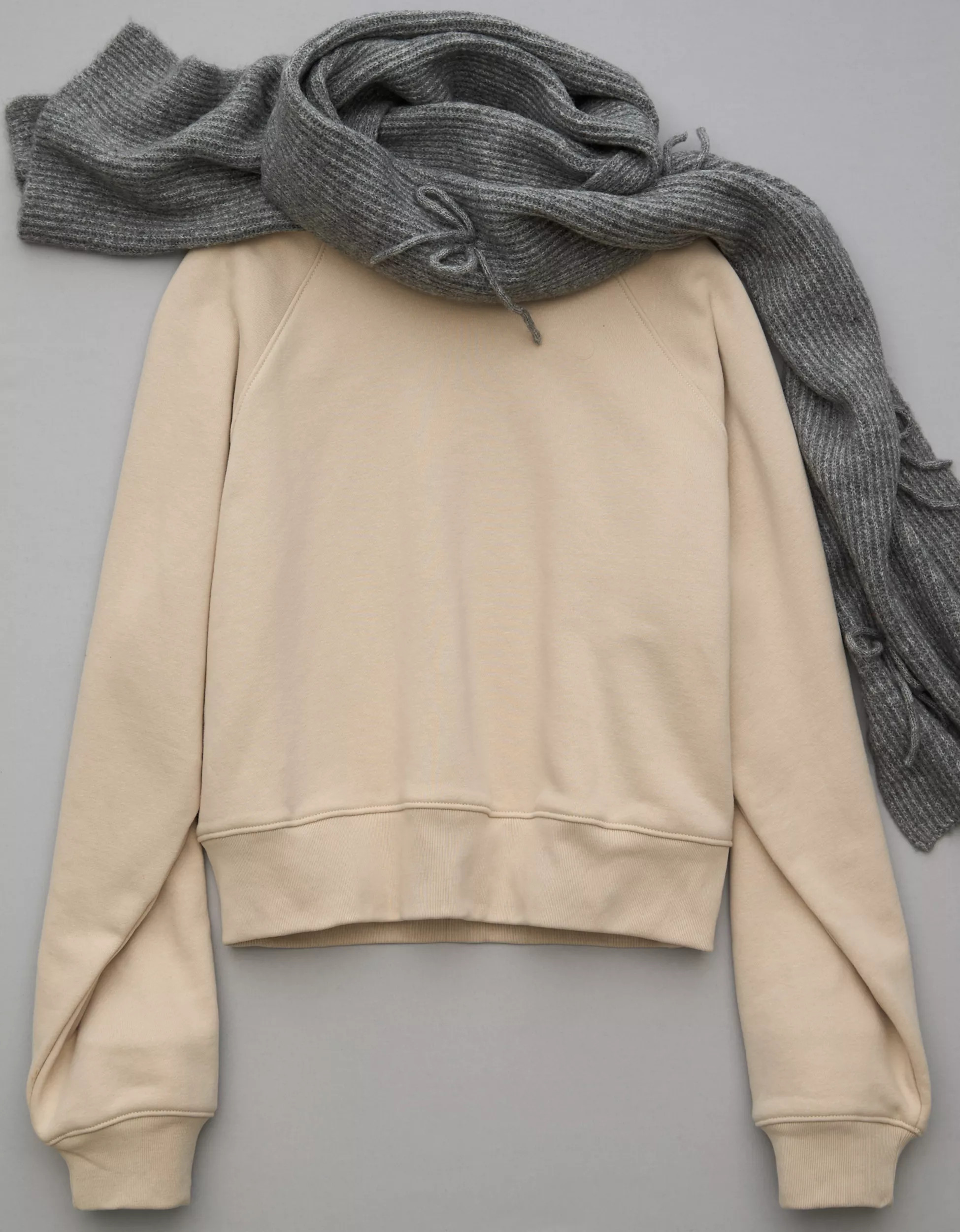 AE Everyday Luxe Mock Neck Sweatshirt | American Eagle Outfitters (US & CA)