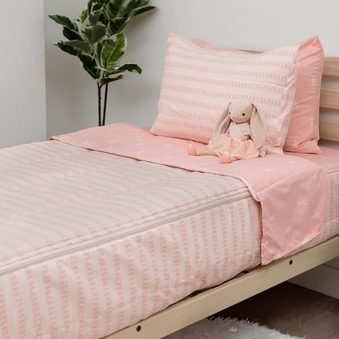 Beddy's Pink Ballet Shoes All-in-One Zipper Bedding Set for Kids - Twin | Smooth-Glide Zippers, E... | Amazon (US)