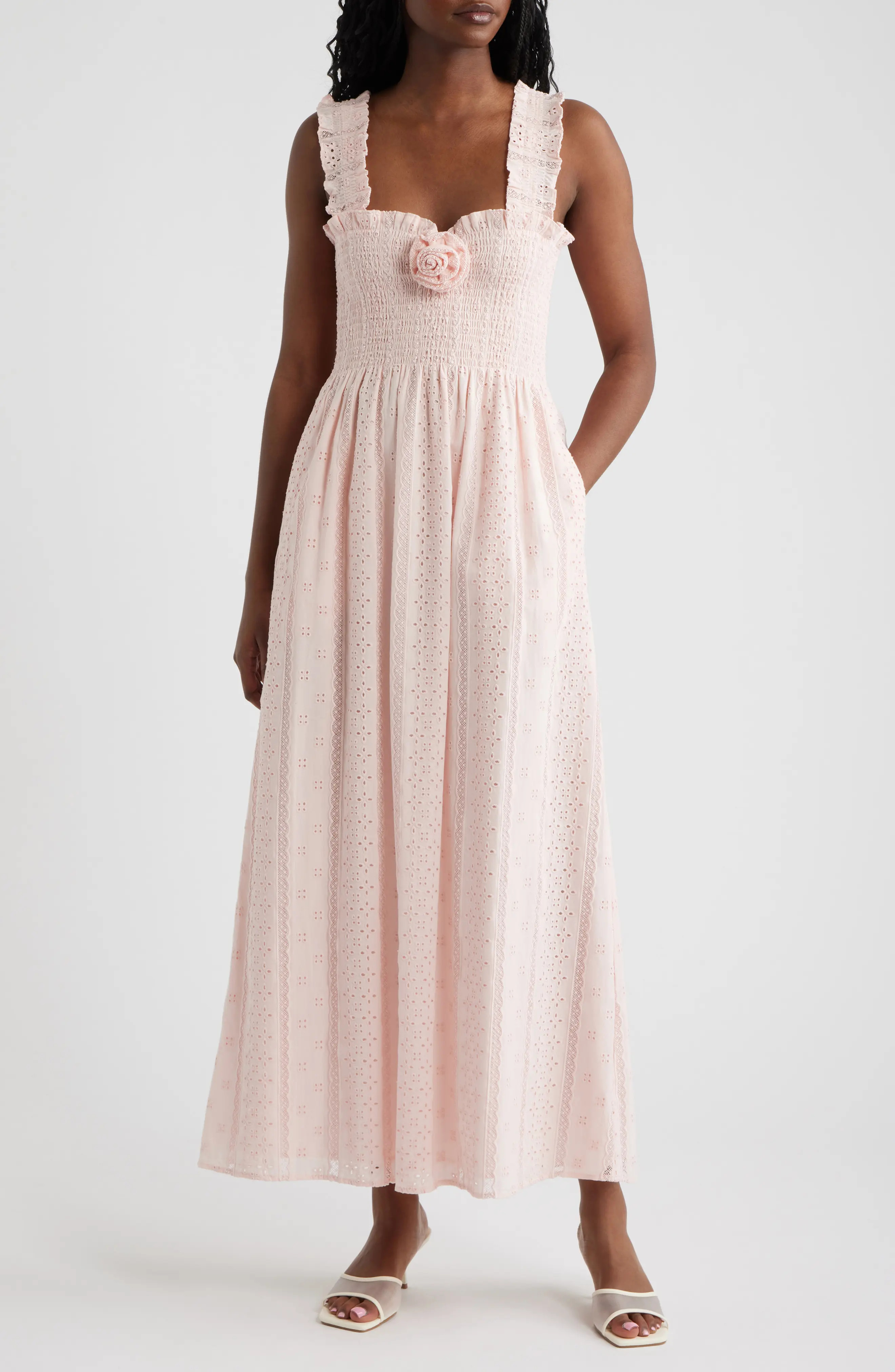 Rosetta Nap Smocked Bodice Cotton Broderie Anglaise Sundress (Women) | Nordstrom | Nordstrom