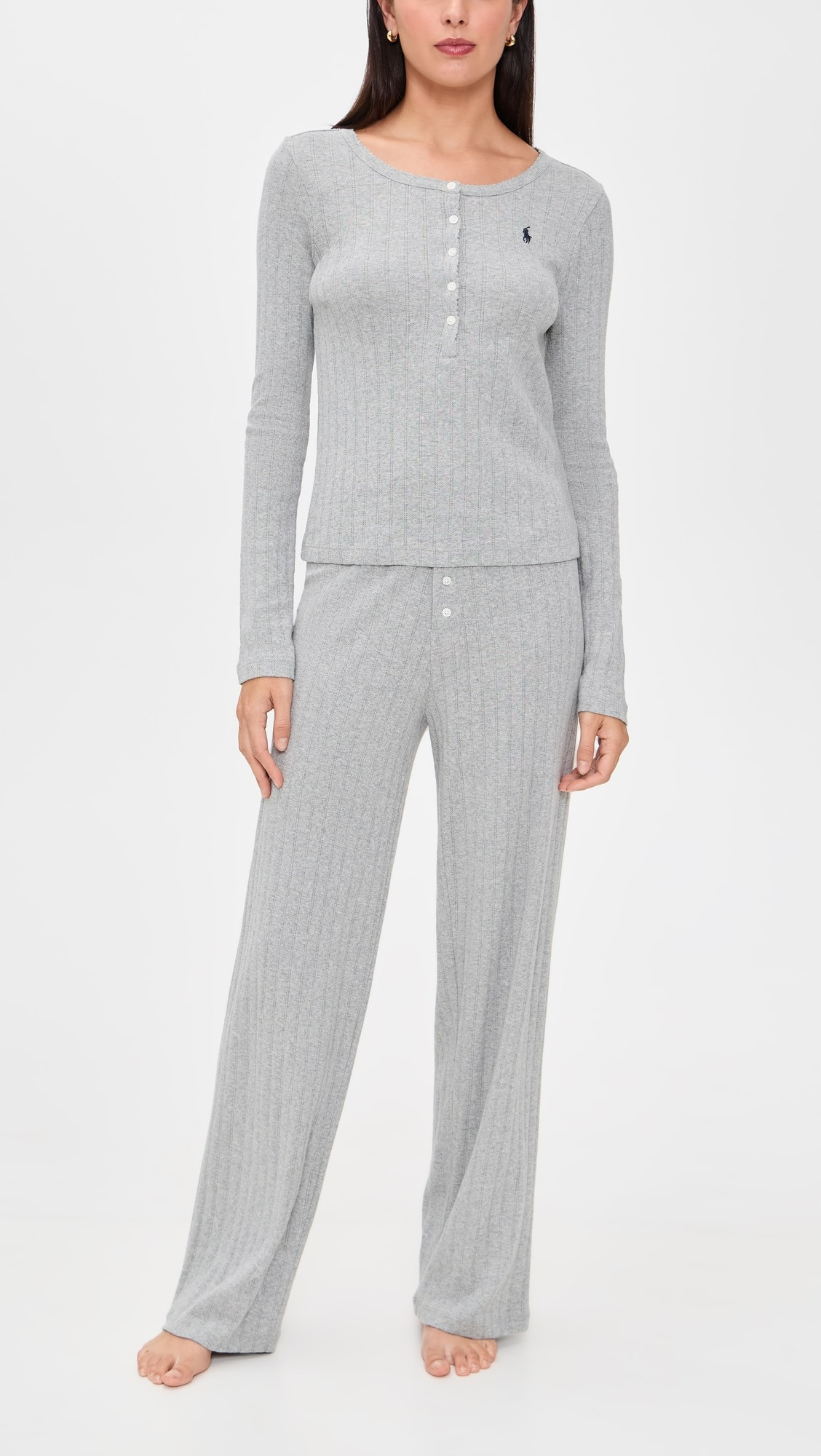 Henley Wide Leg Sleep Set | Shopbop