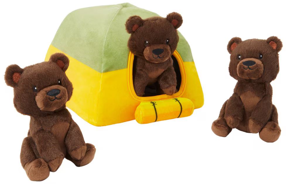 FRISCO Camping Tent Hide & Seek Puzzle Plush Squeaky Dog Toy - Chewy.com | Chewy.com