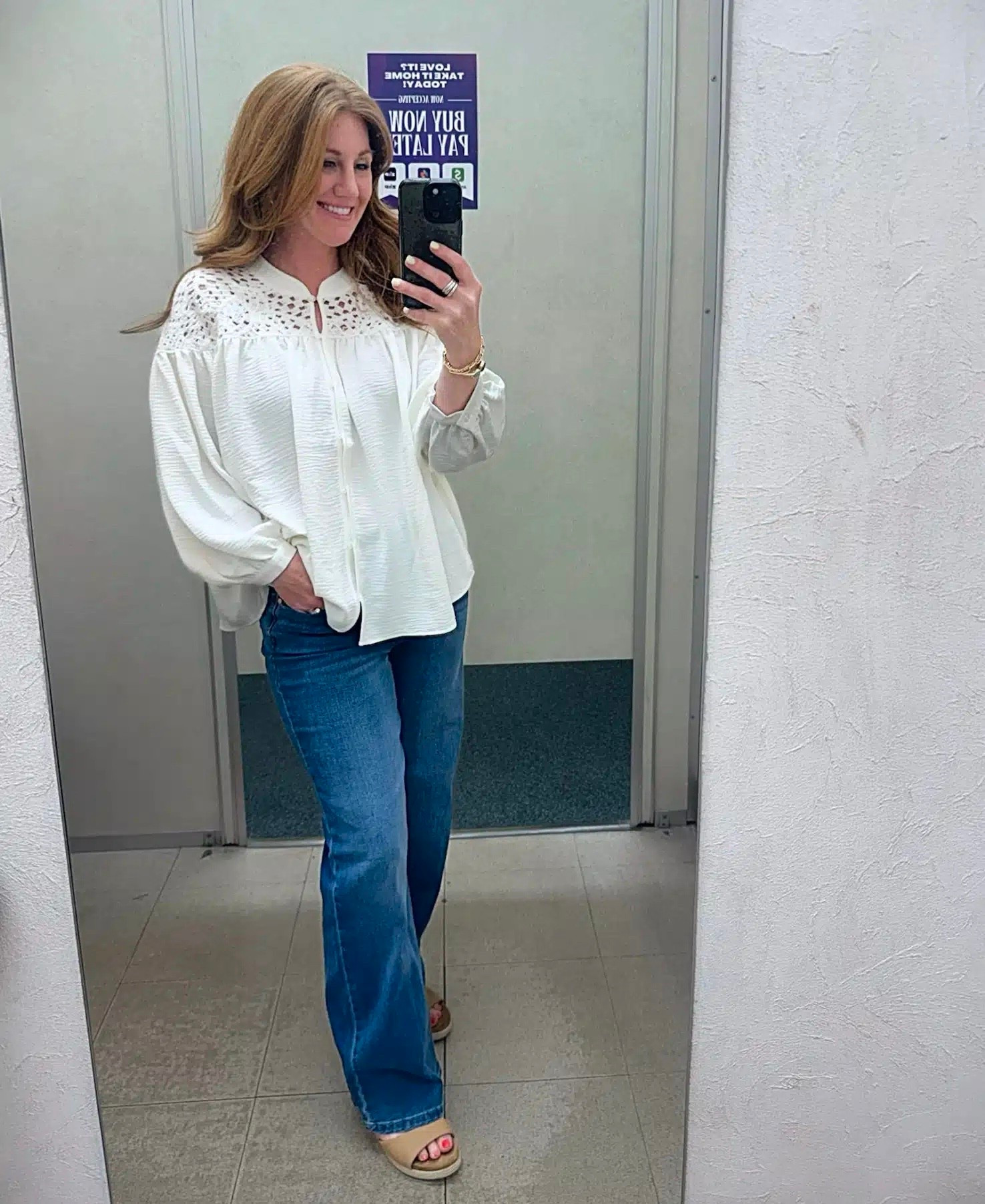 Stephanie is sharing some favorites from Cato! Her white blouse and wide leg jeans make for an easy everyday outfit! Blouse is size small and jeans are a size 4.

#LTKWorkwear #LTKOver40 #LTKPetite