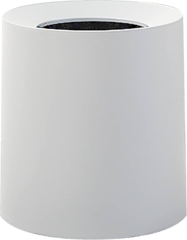 Modern Round Waste Basket - 3.2Gal/12L Open Top Trash Bin - White Garbage Can with Removable Plastic Bin - Keeps Liner Bag Hidden - Bathroom Garbage Can or Trash Can for Kitchen - Minimalist Office | Amazon (US)