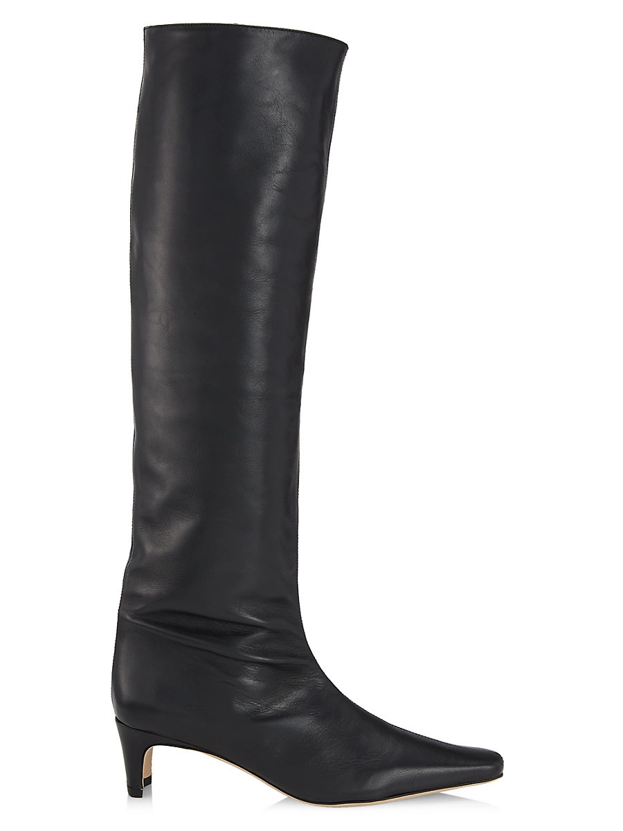 Women's Wally Leather Knee-High Boots - Black - Size 9.5 | Saks Fifth Avenue