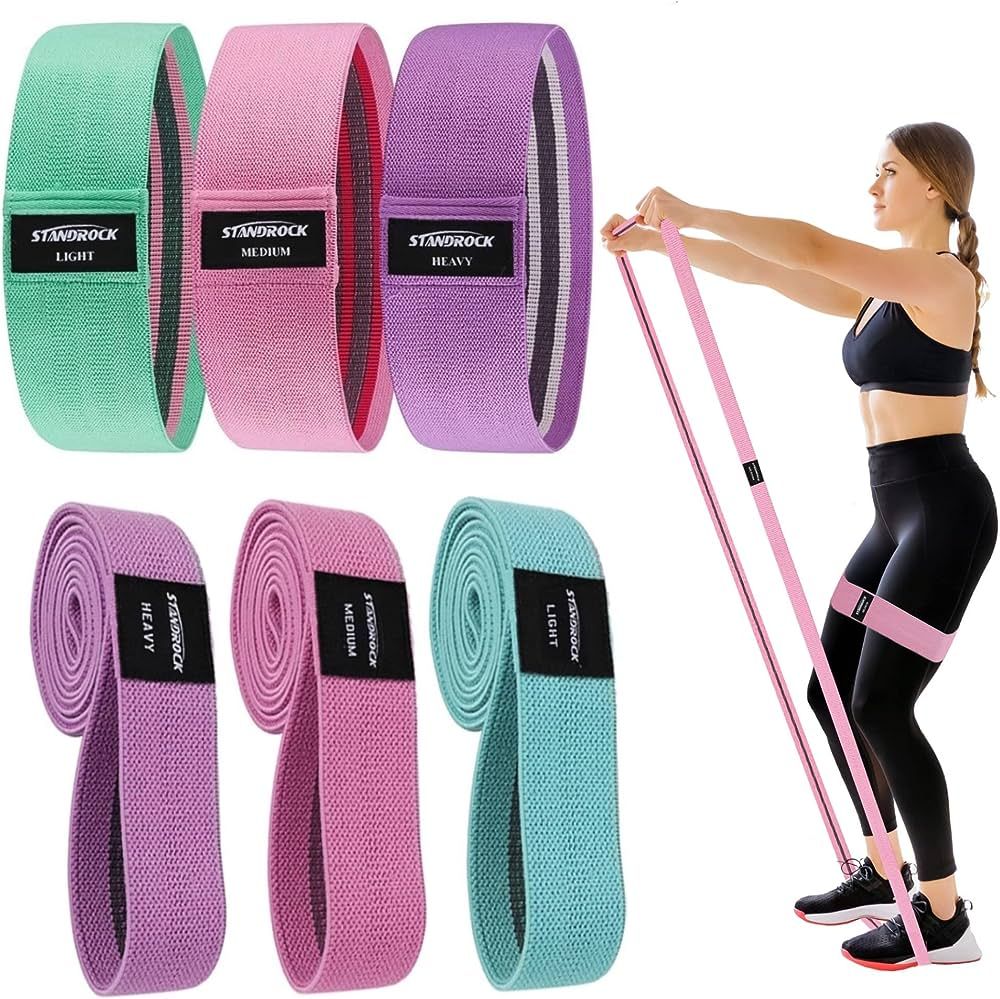 STANDROCK Resistance Bands for Working Out,6pcs Fabirc Resistance Band Set | 3pcs Booty Bands 3pc... | Amazon (US)