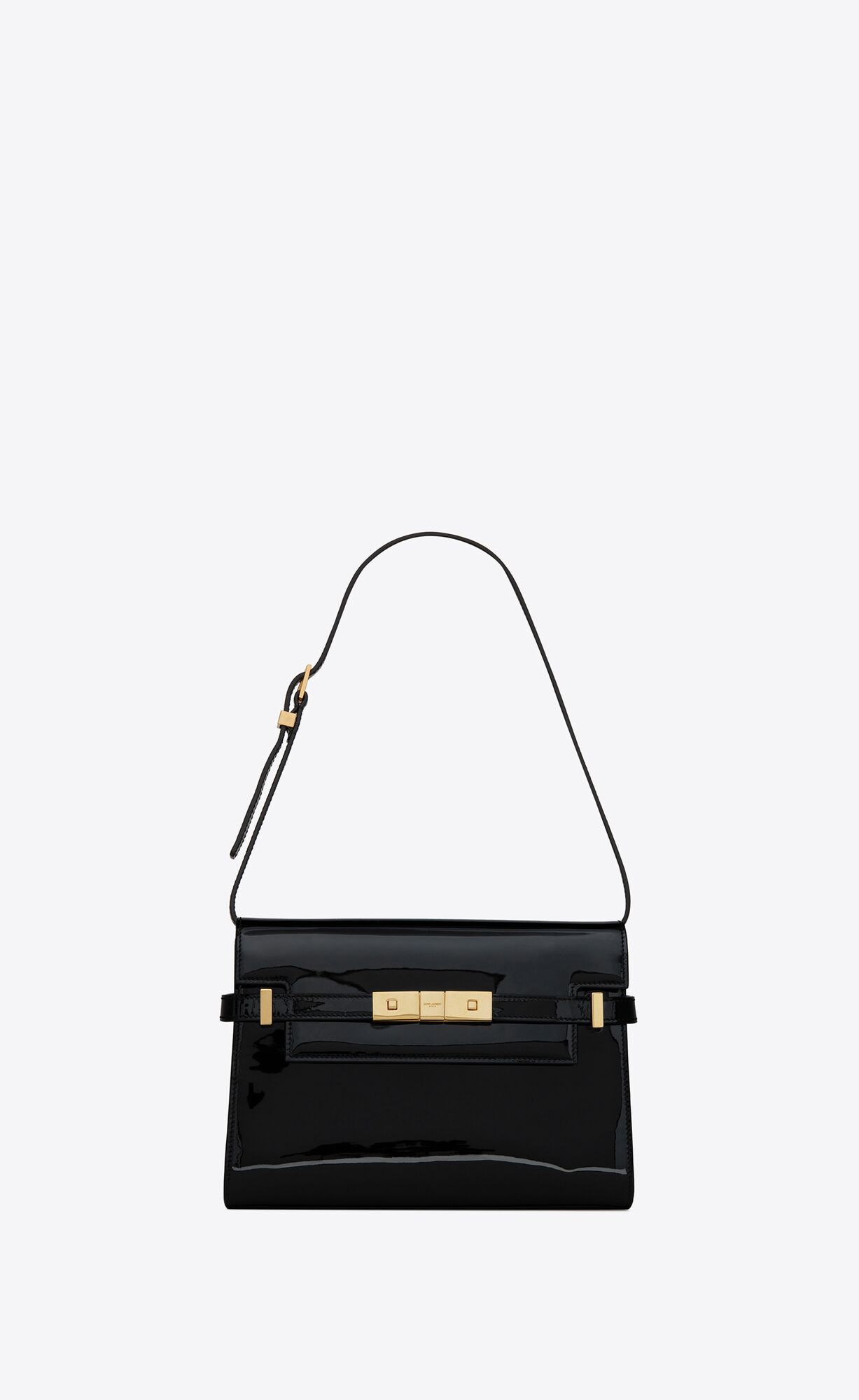 manhattan  with small flap on top, featuring compression tabs on the sides and an adjustable and ... | Saint Laurent Inc. (Global)