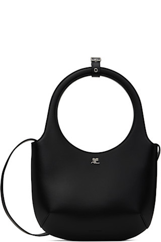 Courrèges - Black Holy Leather Bag | SSENSE