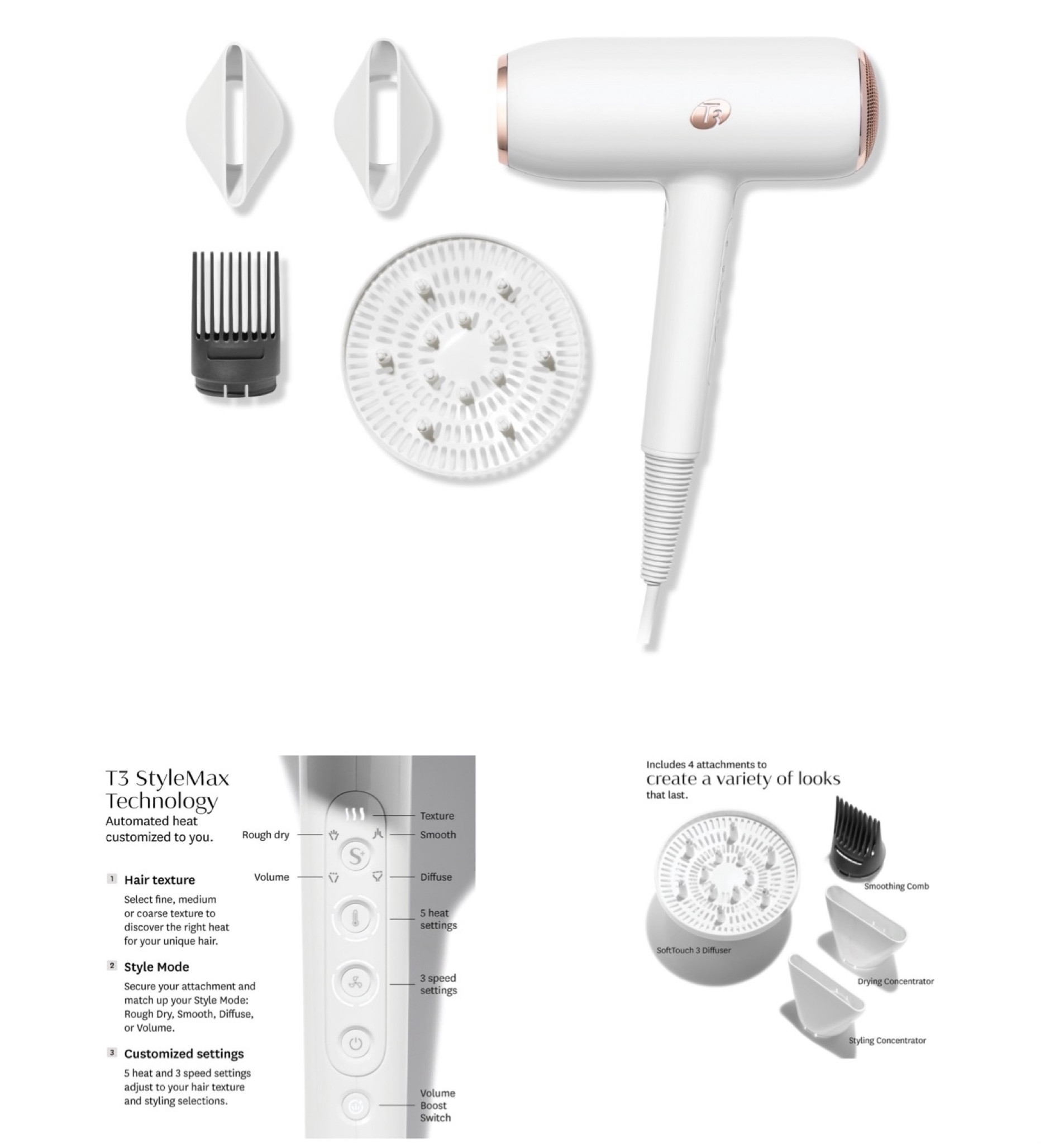 Professional Hair Dryer with Automated Heat Technology
T3 FEATHERWEIGHT STYLEMAX
$50 off!! 

#LTKsalealert #LTKGiftGuide #LTKbeauty