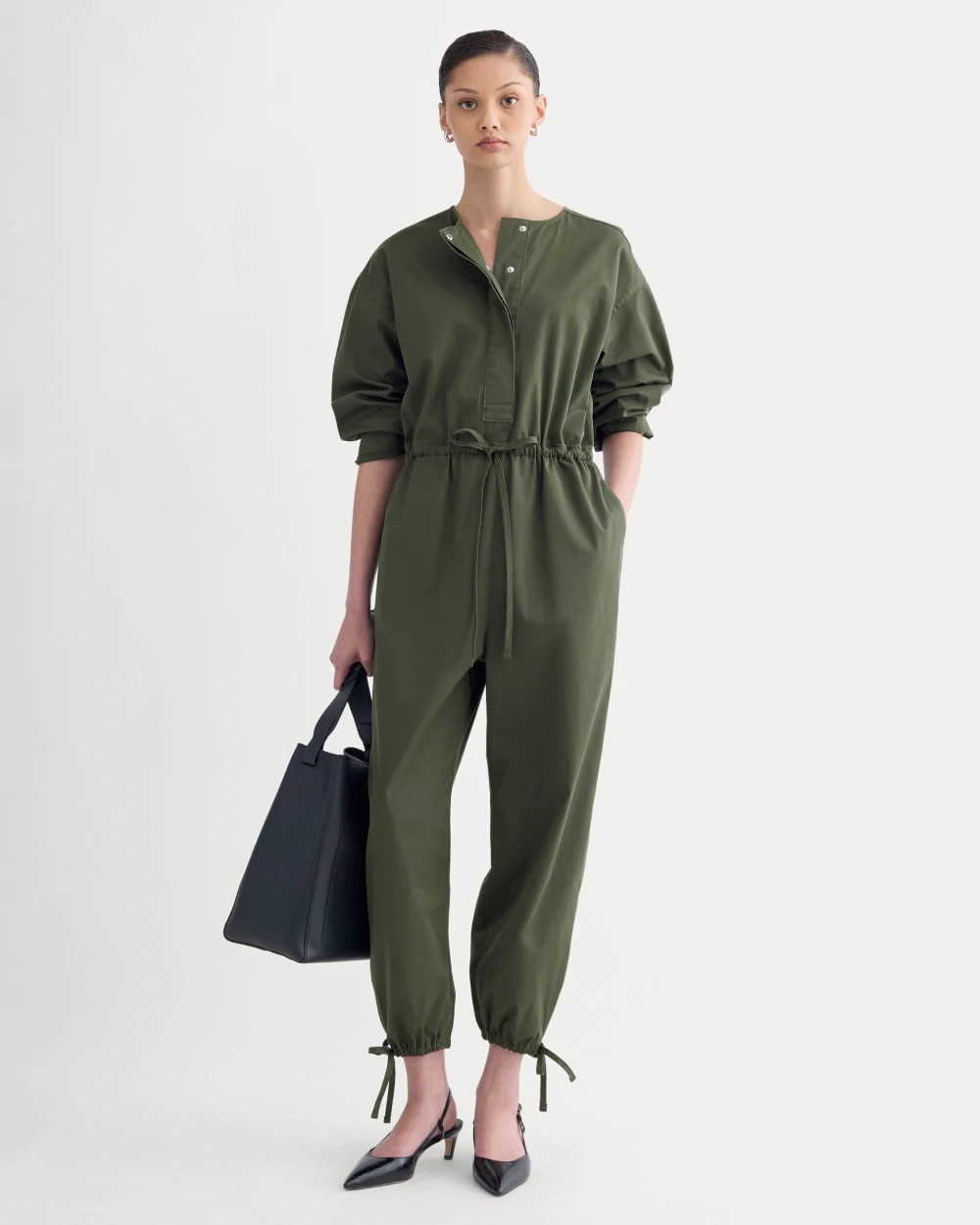 The Utility Drawstring Jumpsuit | Dark Forest | Everlane