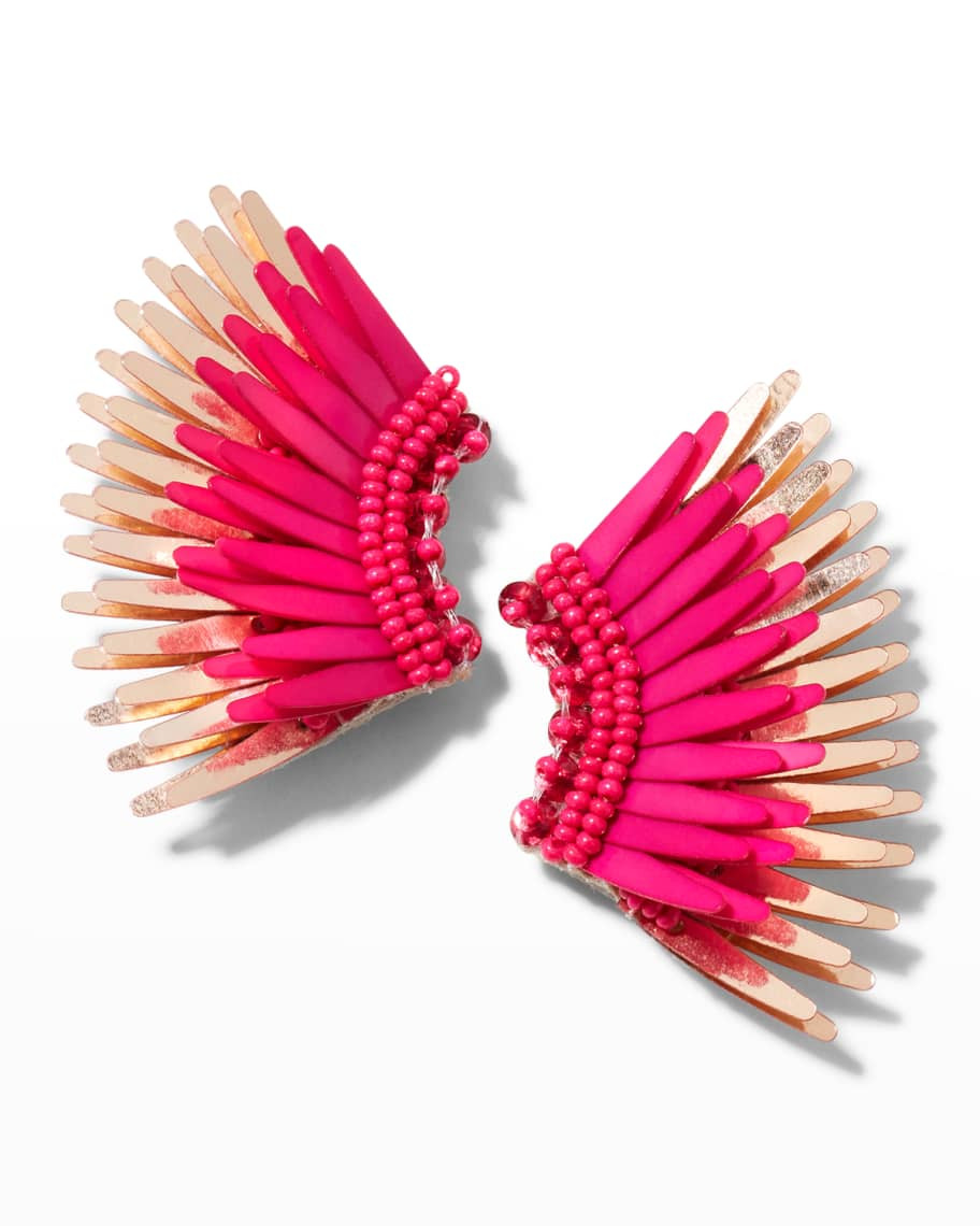 Mignonne Gavigan Mini Madeline Earrings, Magenta | Neiman Marcus