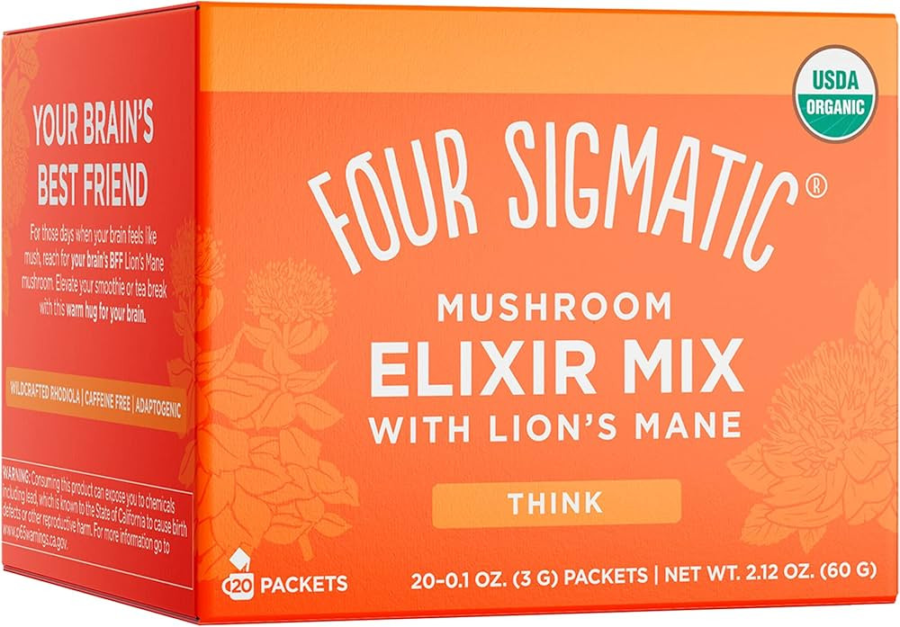 Four Sigmatic Lion's Mane Mushroom Elixir | Coffee Alternative with Organic Lion's Mane Mushroom ... | Amazon (US)