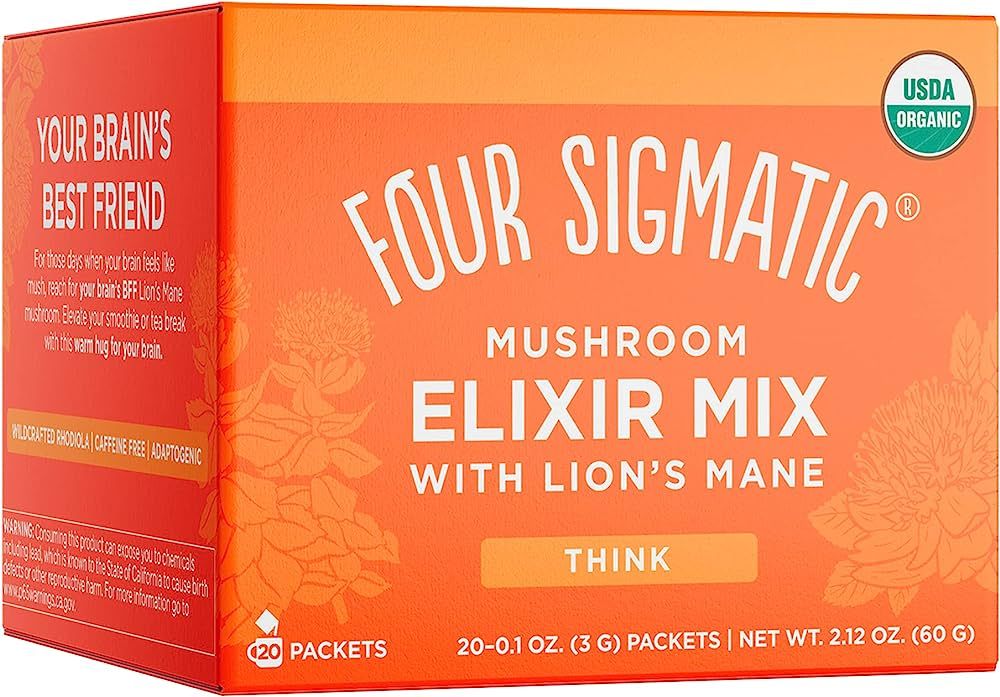 Four Sigmatic Lion's Mane Mushroom Elixir | Coffee Alternative with Organic Lion's Mane Mushroom ... | Amazon (US)