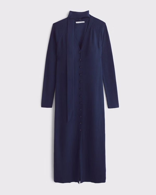 Scarf Duster Midi Sweater Dress | Abercrombie & Fitch (US)