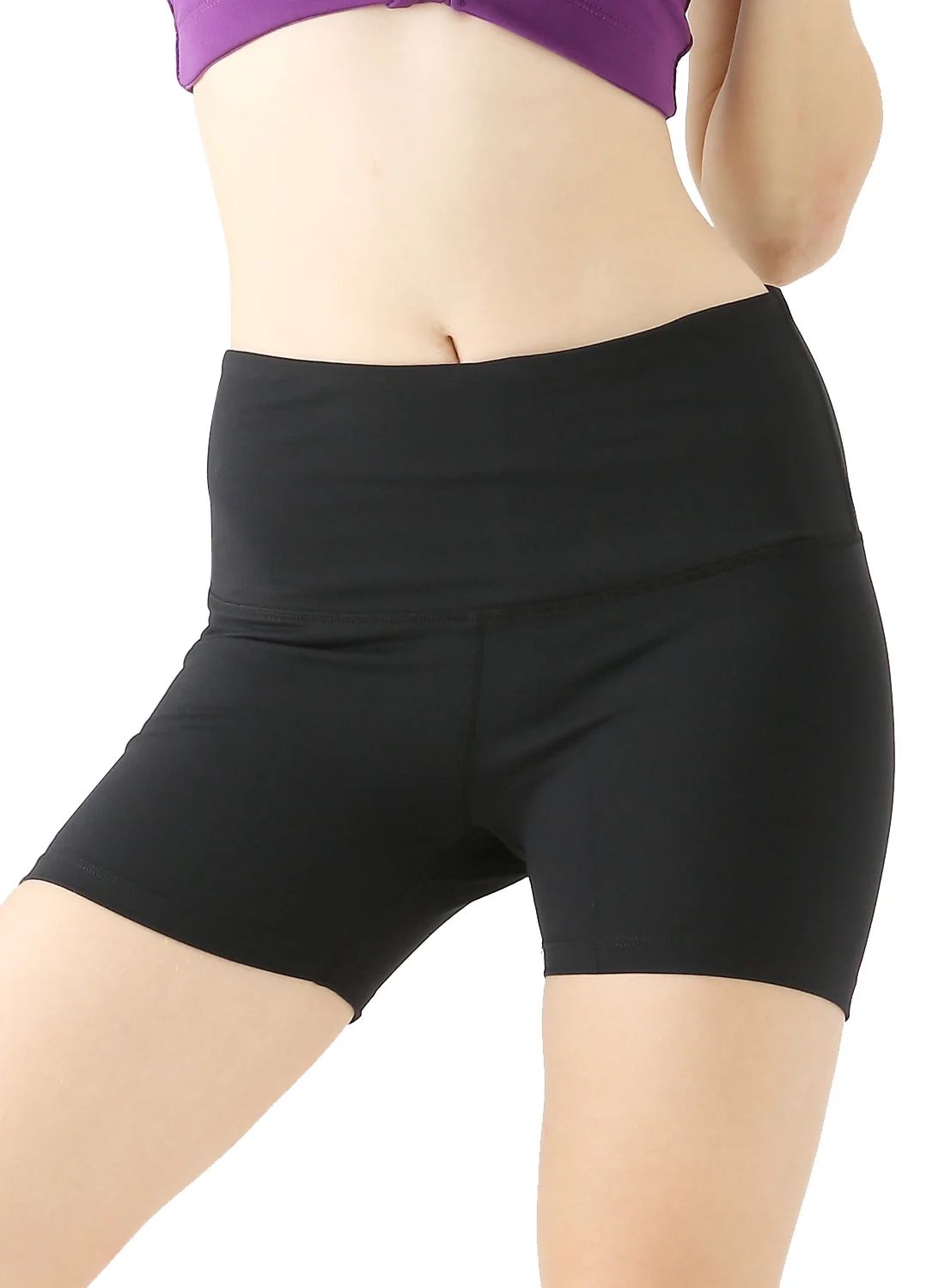 CHICMODA Yoga Shorts Women's Fitness Slimming Workout Shorts with Hidden Pocket | Walmart (US)