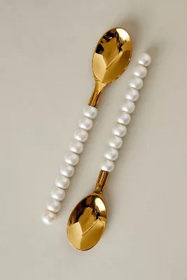 Lepelclub Pearl Spoons, Set of 2 | Anthropologie (US)